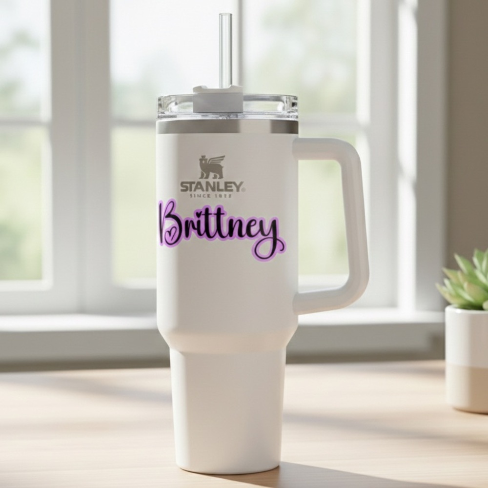 Custom Name Tumbler Sticker – Waterproof Vinyl Decal – Handmade - Picture 2 of 9
